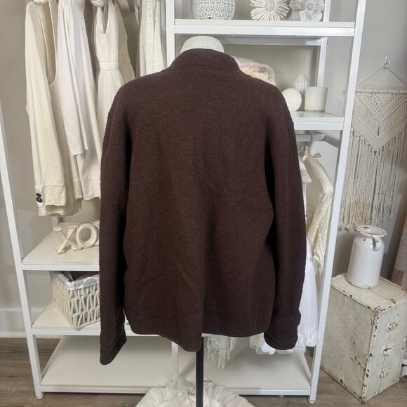 Women’s, men’s, unisex brown button up cardigan sweater #3290 - Picture 5 of 5